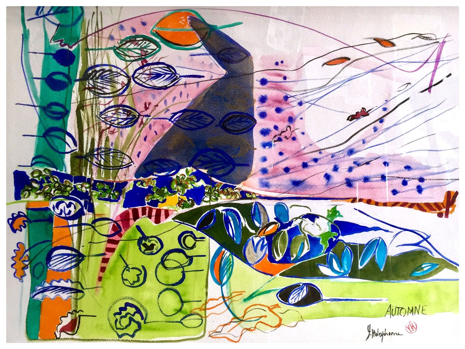 HOLOPHERNE-Yvelise-2020-Automne-Aquarelle-65-50-0