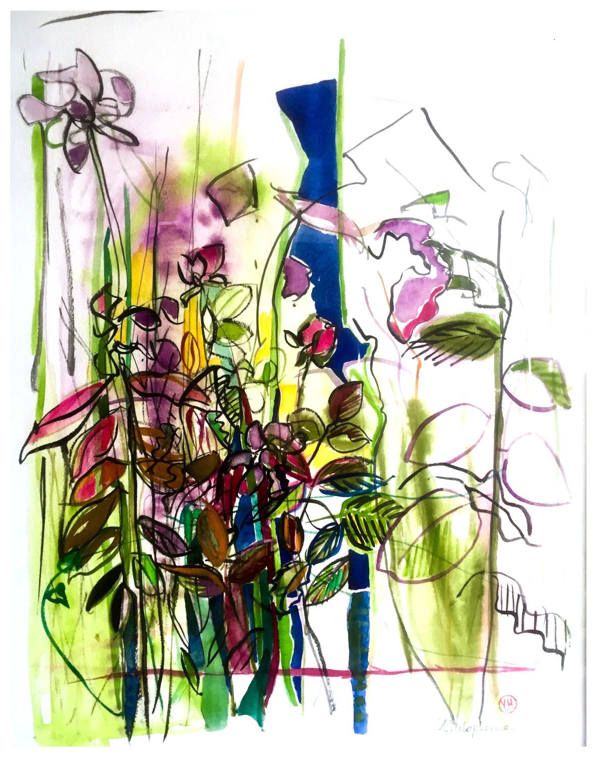 HOLOPHERNE-Yvelise-2021-Végétal-Aquarelle-50-65-0