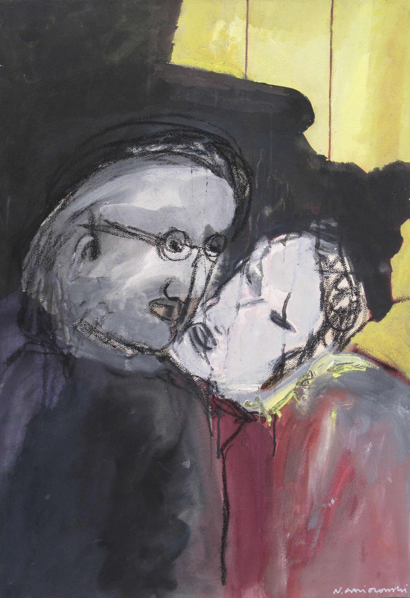 GASIOROWSKI-Nicolas-Le bal d’Etoré (92x73cm _ technique mixte ) 2021