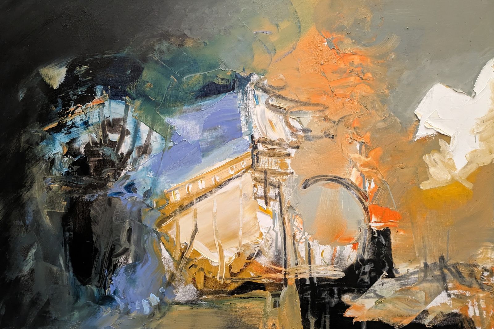 GASIOROWSKI-Nicolas-Le feu de bord de mer (70x100cm) Huile sur toile – 2024