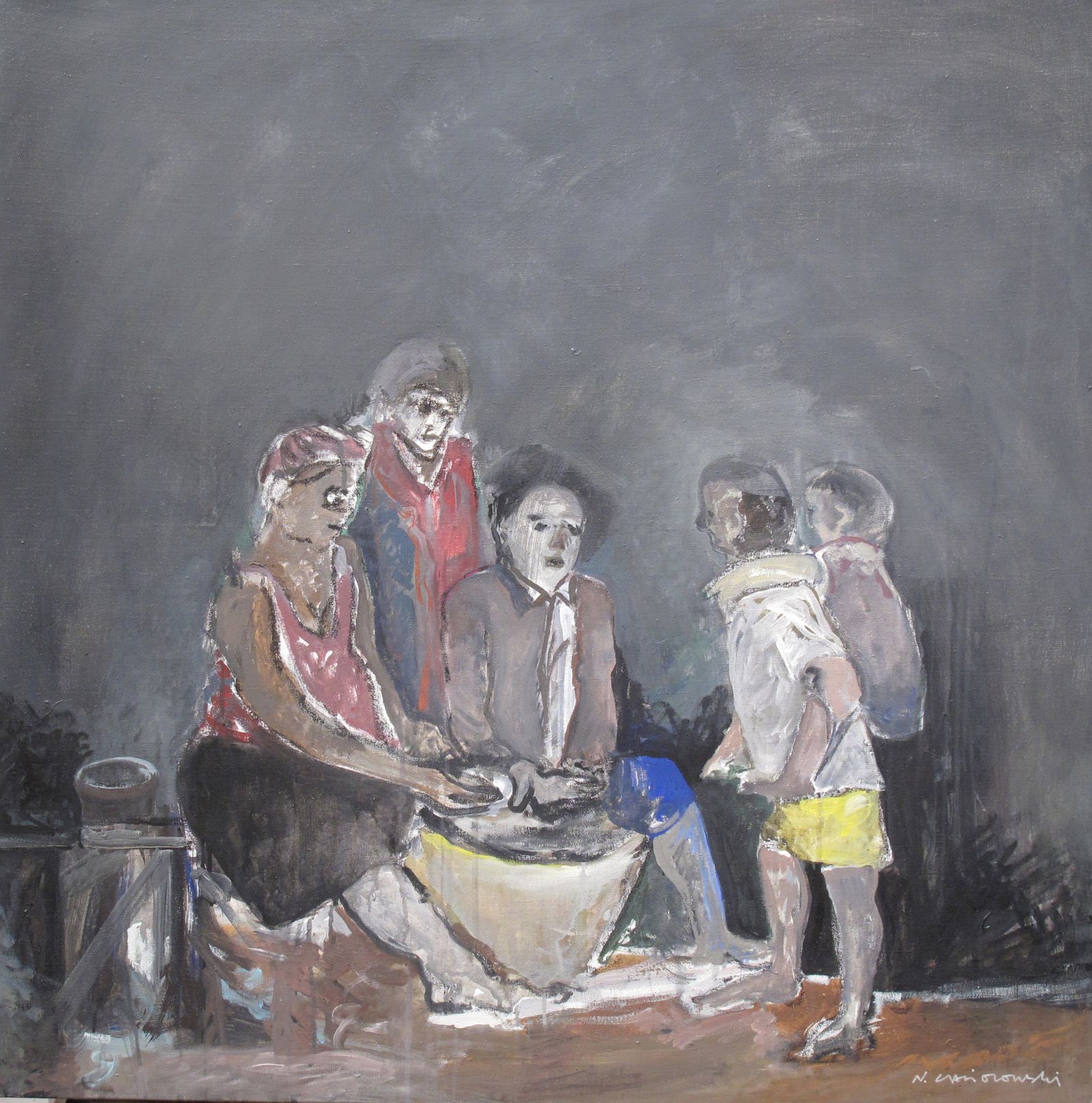 GASIOROWSKI-Nicolas-Les migrants (100x100cm _ huile sur toile) 2022